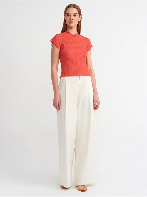 Jersey de canalé slim fit con cuello medio cisne dilvin - Kiabi Jersey de canalé slim fit con cuello medio cisne dilvin - Kiabi