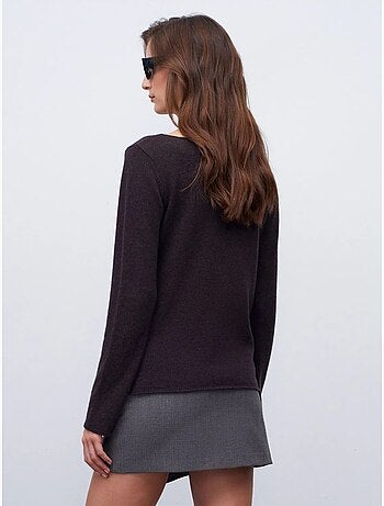 Jersey de cashmere acanalado con cuello barco dilvin