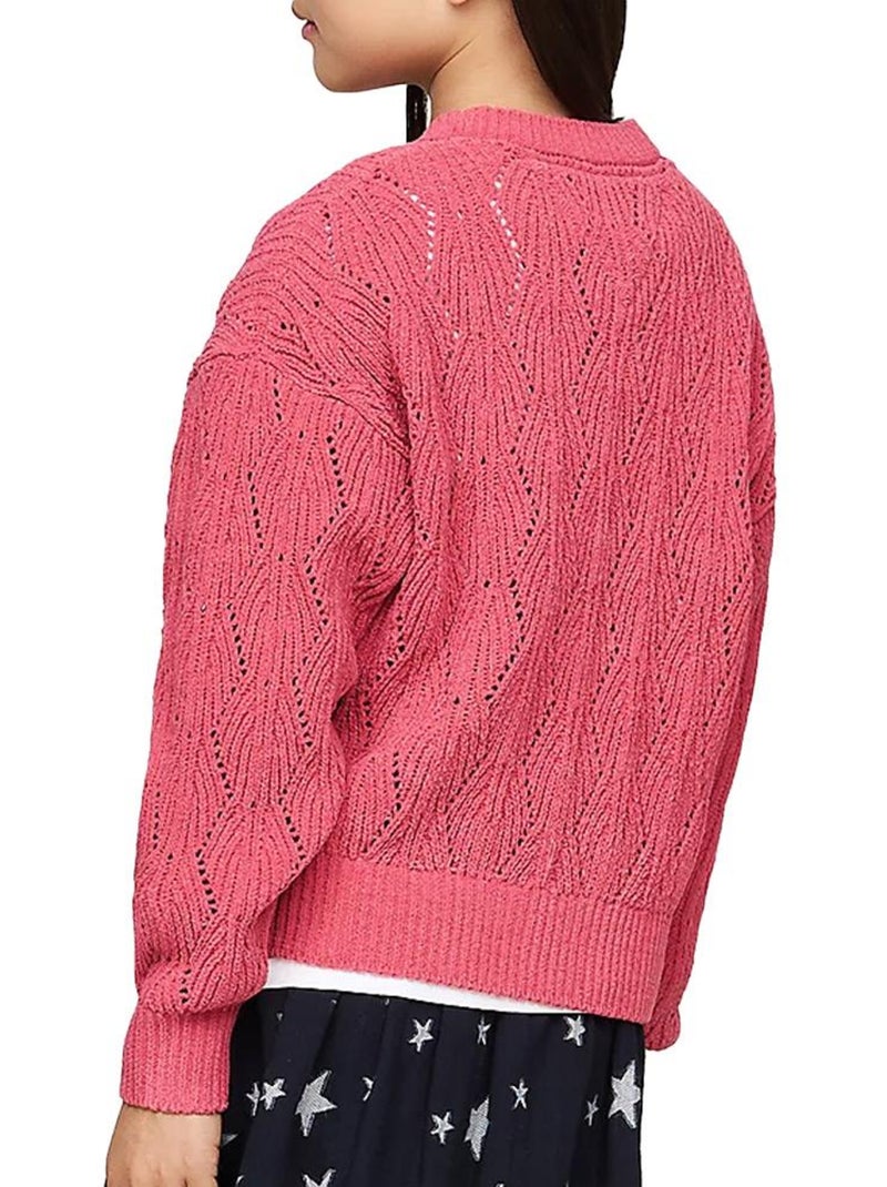 Jersey de chenilla tommy hilfiger para niña Rosa - Kiabi