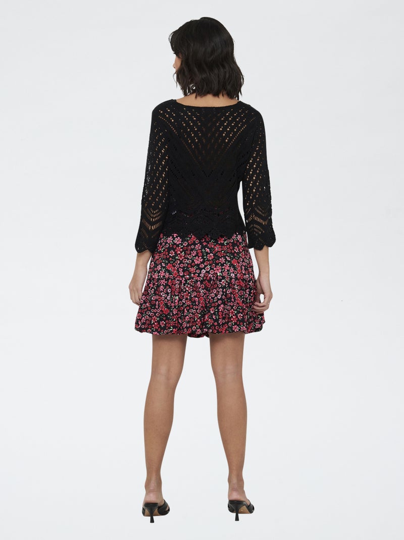 Jersey de croché con manga 3/4 'JDY' NEGRO - Kiabi