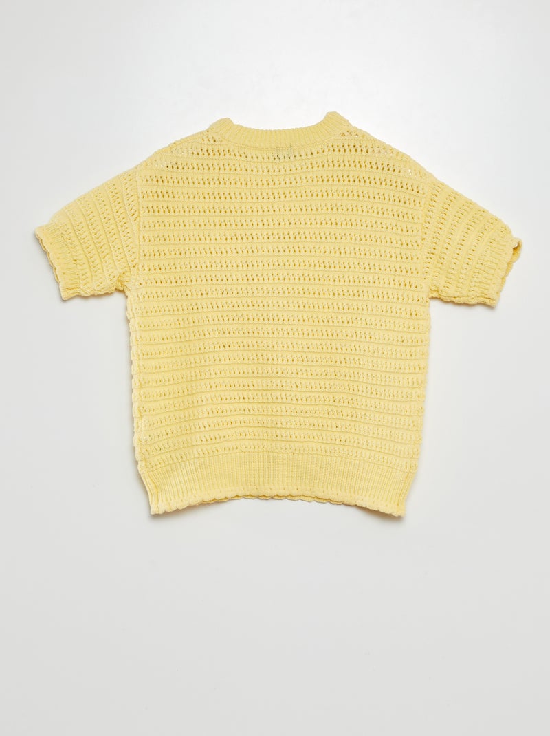 Jersey de croché de manga corta AMARILLO - Kiabi