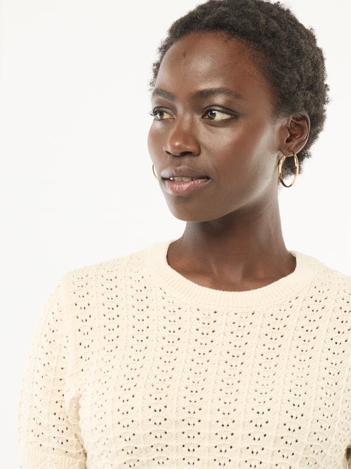 Jersey de croché de manga corta - Kiabi