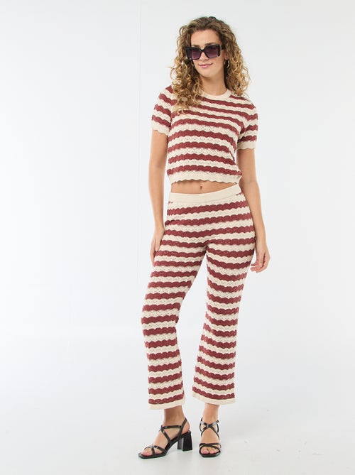 Jersey de croché de manga corta - Kiabi