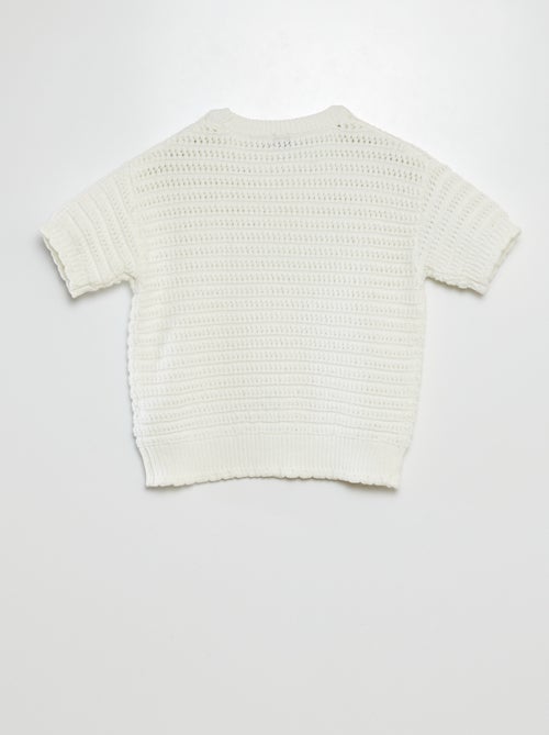 Jersey de croché de manga corta - Kiabi