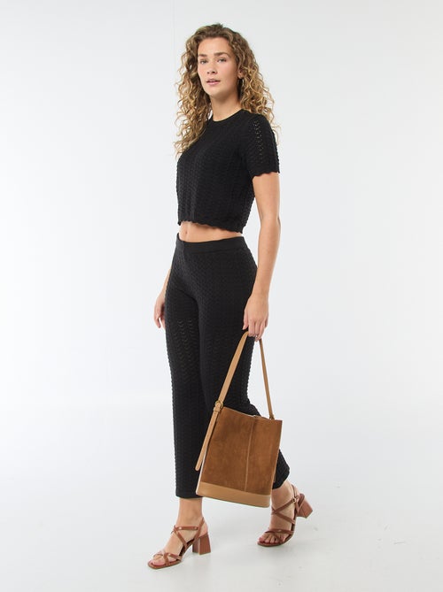 Jersey de croché de manga corta - Kiabi