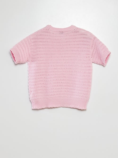 Jersey de croché de manga corta - Kiabi