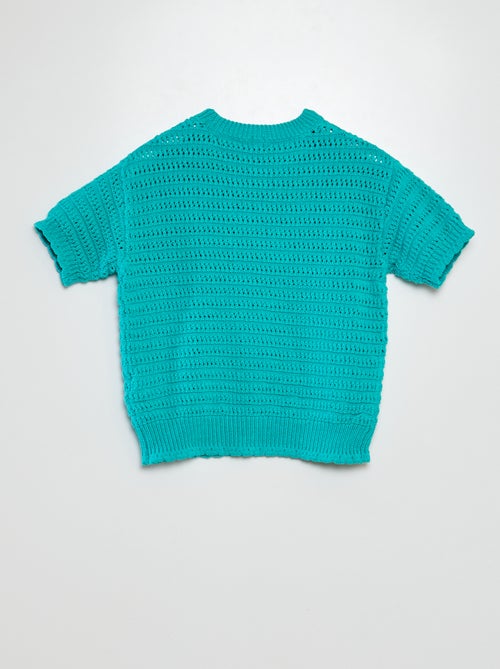 Jersey de croché de manga corta - Kiabi