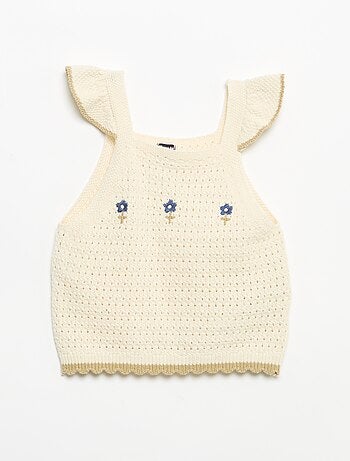 Jersey de croché sin mangas