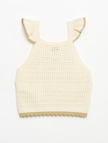Jersey de croché sin mangas