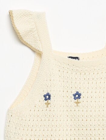 Jersey de croché sin mangas