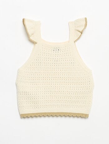 Jersey de croché sin mangas