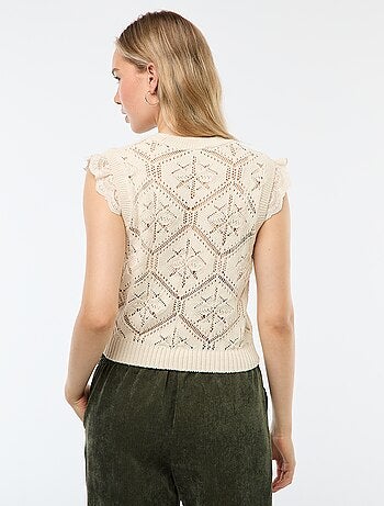 Jersey de crochet sin mangas