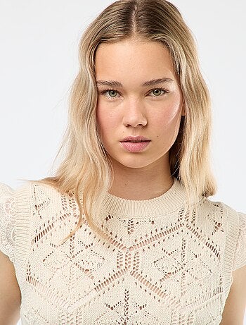 Jersey de crochet sin mangas