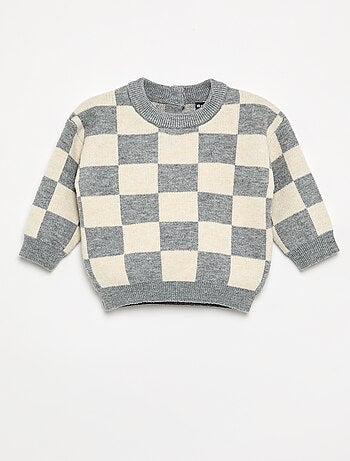 Jersey de cuadros de punto grueso
