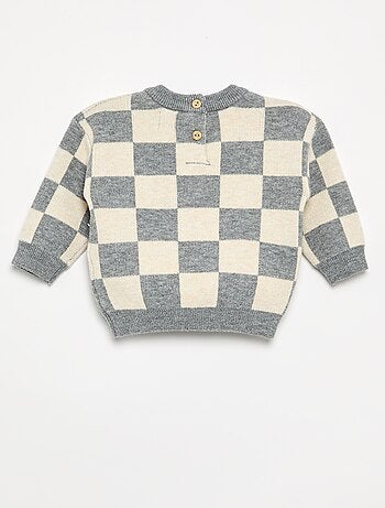 Jersey de cuadros de punto grueso