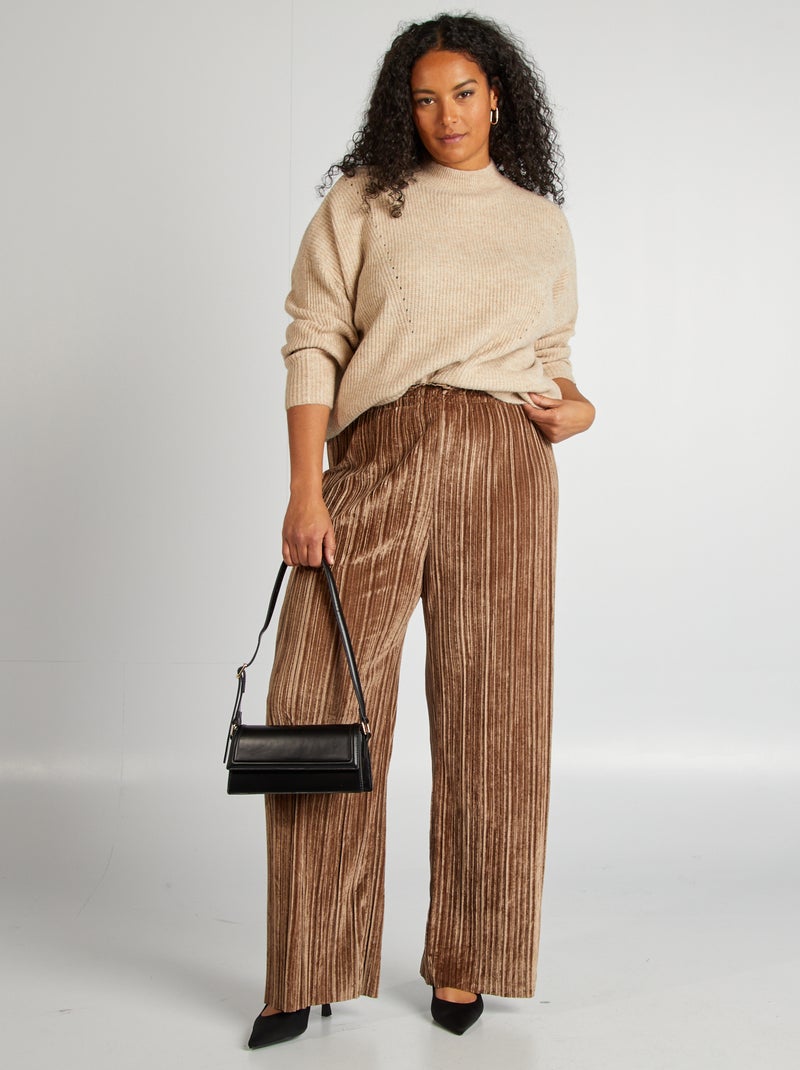 Jersey de cuello alto BEIGE - Kiabi