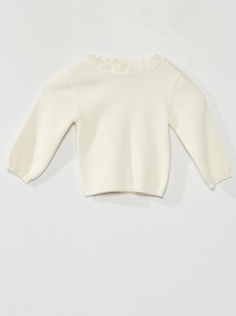 Jersey de cuello alto Blanco - Kiabi