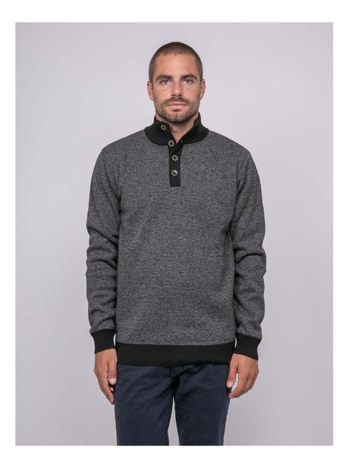 Jersey de cuello alto con botones LATOJACK - Kiabi