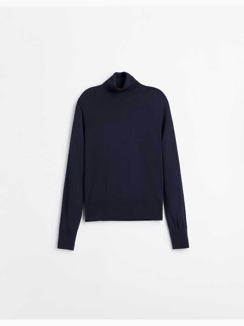 Jersey de cuello alto con cachemira, mo fashion Azul - Kiabi