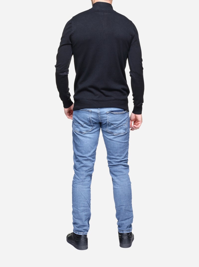 Jersey de cuello alto con cremallera - Kenzarro Negro - Kiabi