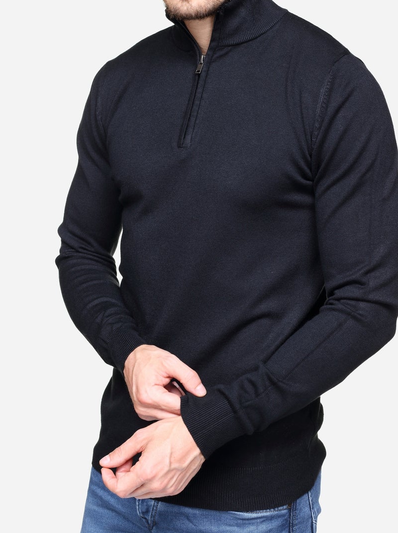 Jersey de cuello alto con cremallera - Kenzarro Negro - Kiabi