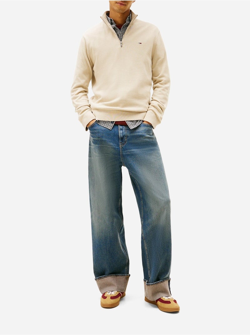 Jersey de cuello alto con cremallera - Tommy jeans Beige - Kiabi