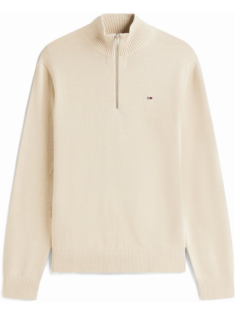 Jersey de cuello alto con cremallera - Tommy jeans Beige - Kiabi