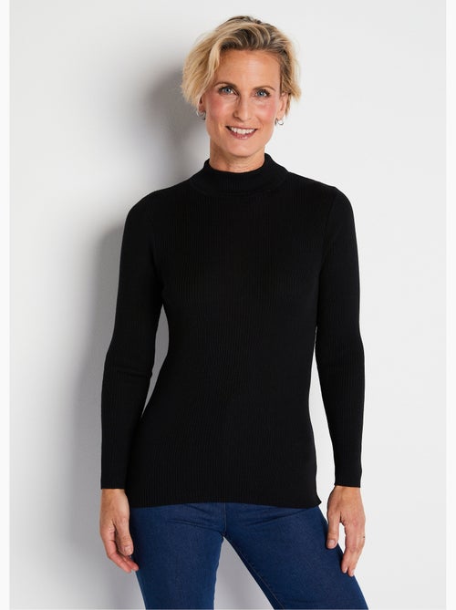 Jersey de cuello alto con lana merino - Afibel - Kiabi