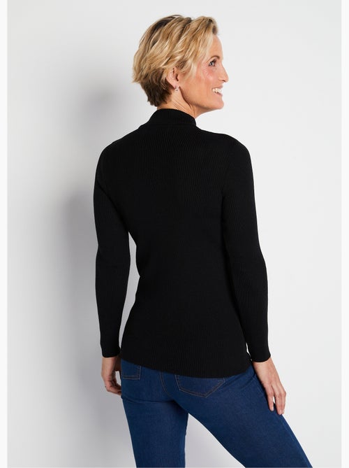 Jersey de cuello alto con lana merino - Afibel - Kiabi