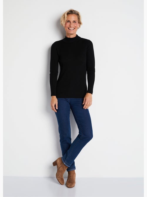 Jersey de cuello alto con lana merino - Afibel - Kiabi