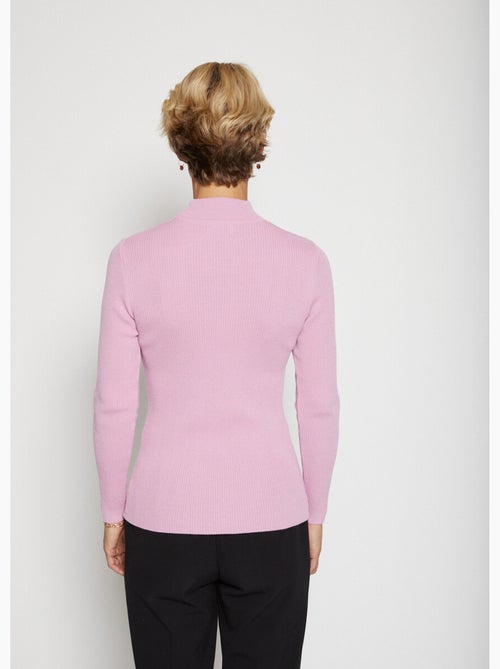 Jersey de cuello alto con lana merino - Afibel - Kiabi