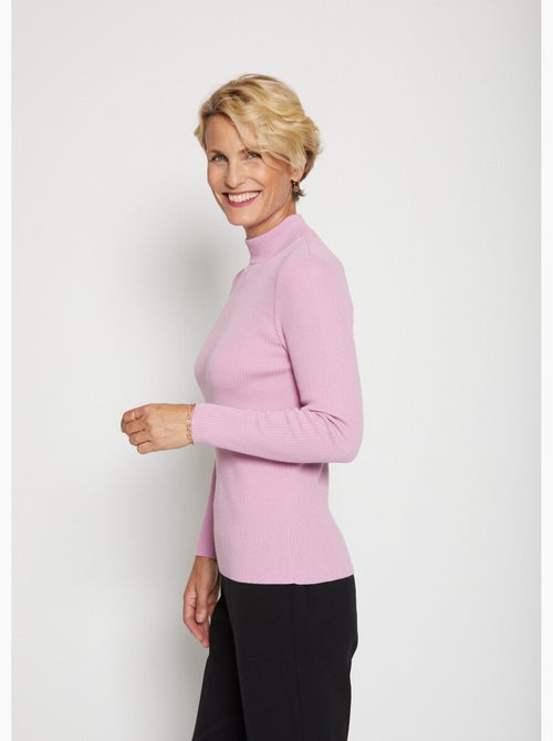 Jersey de cuello alto con lana merino - Afibel - Kiabi