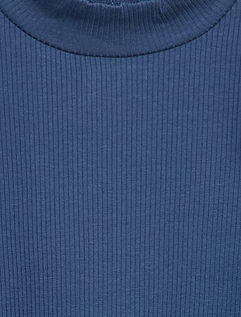 Jersey de cuello alto de canalé