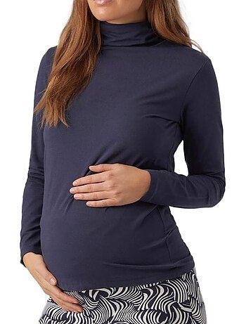 Jersey de cuello alto de manga larga para mujer Mamalicious