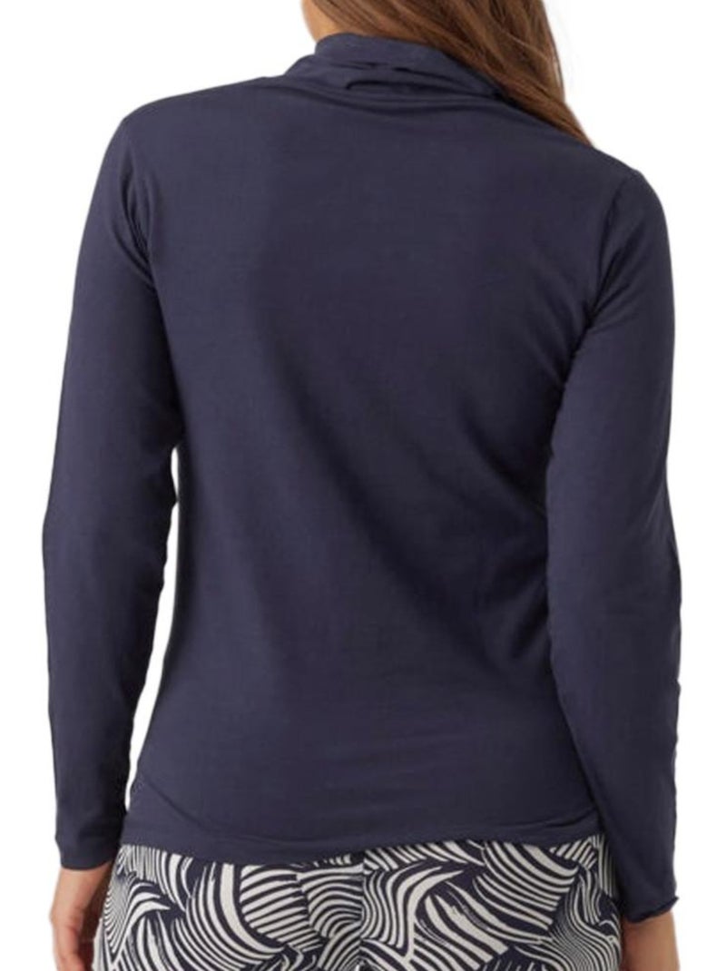 Jersey de cuello alto de manga larga para mujer Mamalicious Azul marino - Kiabi