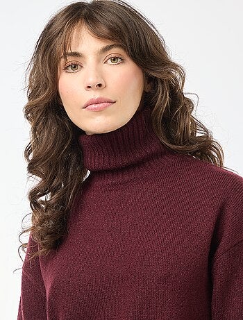 Jersey de cuello alto en punto grueso