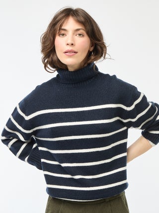 Jersey de cuello alto en punto grueso