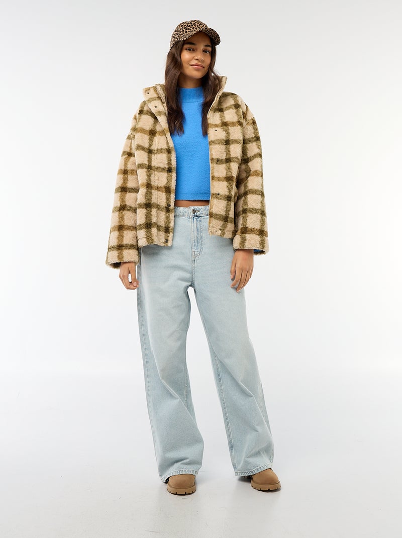 Jersey de cuello alto en punto grueso Azul - Kiabi
