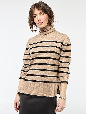 Jersey de cuello alto en punto grueso