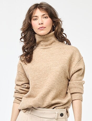 Jersey de cuello alto en punto grueso