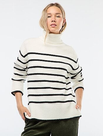 Jersey de cuello alto en punto grueso