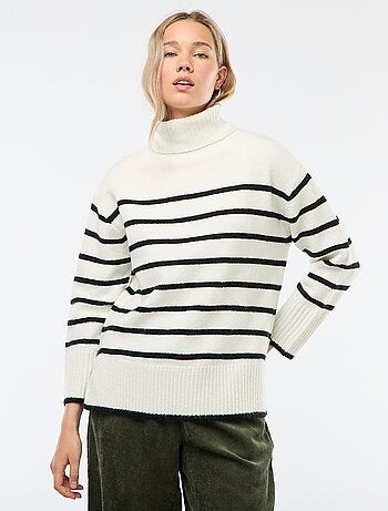 Jersey de cuello alto en punto grueso