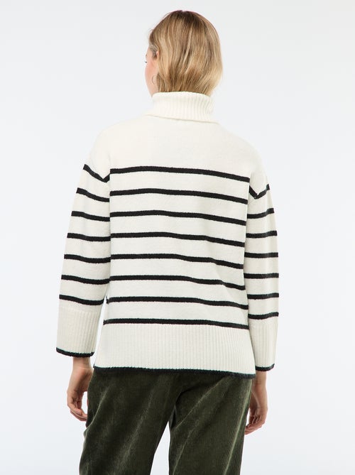 Jersey de cuello alto en punto grueso - Kiabi