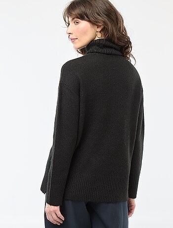 Jersey de cuello alto en punto grueso