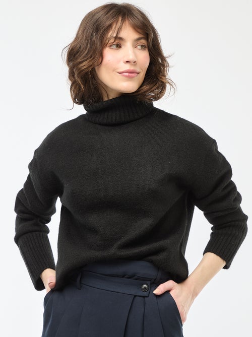 Jersey de cuello alto en punto grueso - Kiabi