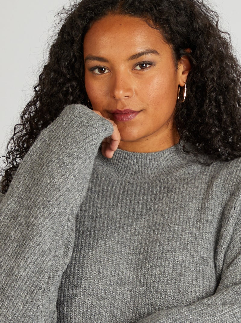 Jersey de cuello alto GRIS - Kiabi