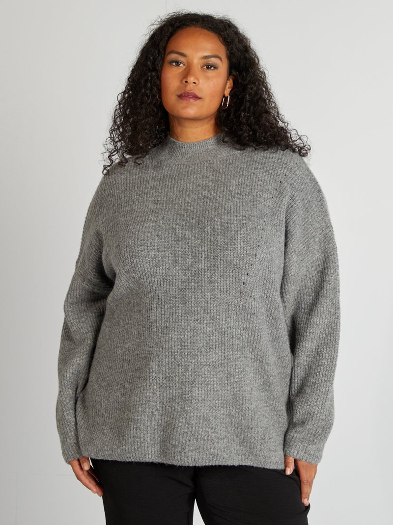 Jersey de cuello alto GRIS - Kiabi