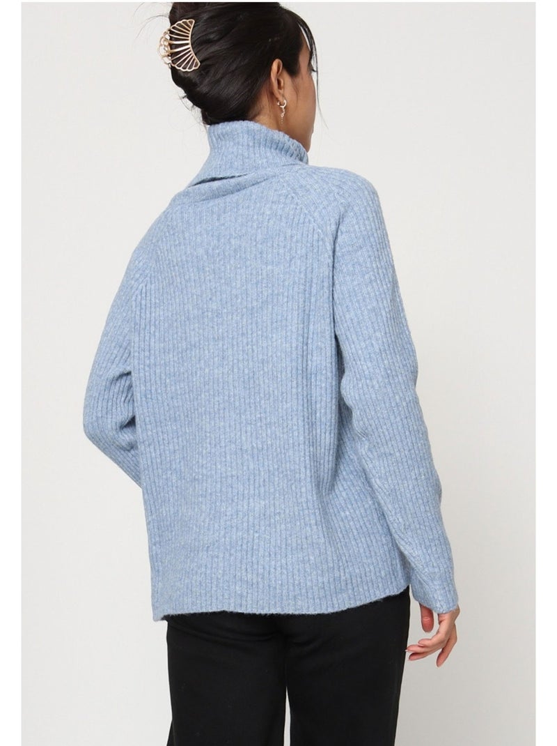 Jersey de cuello alto Kebello Azul cielo - Kiabi