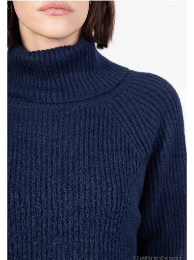 Jersey de cuello alto Kebello Azul marino - Kiabi