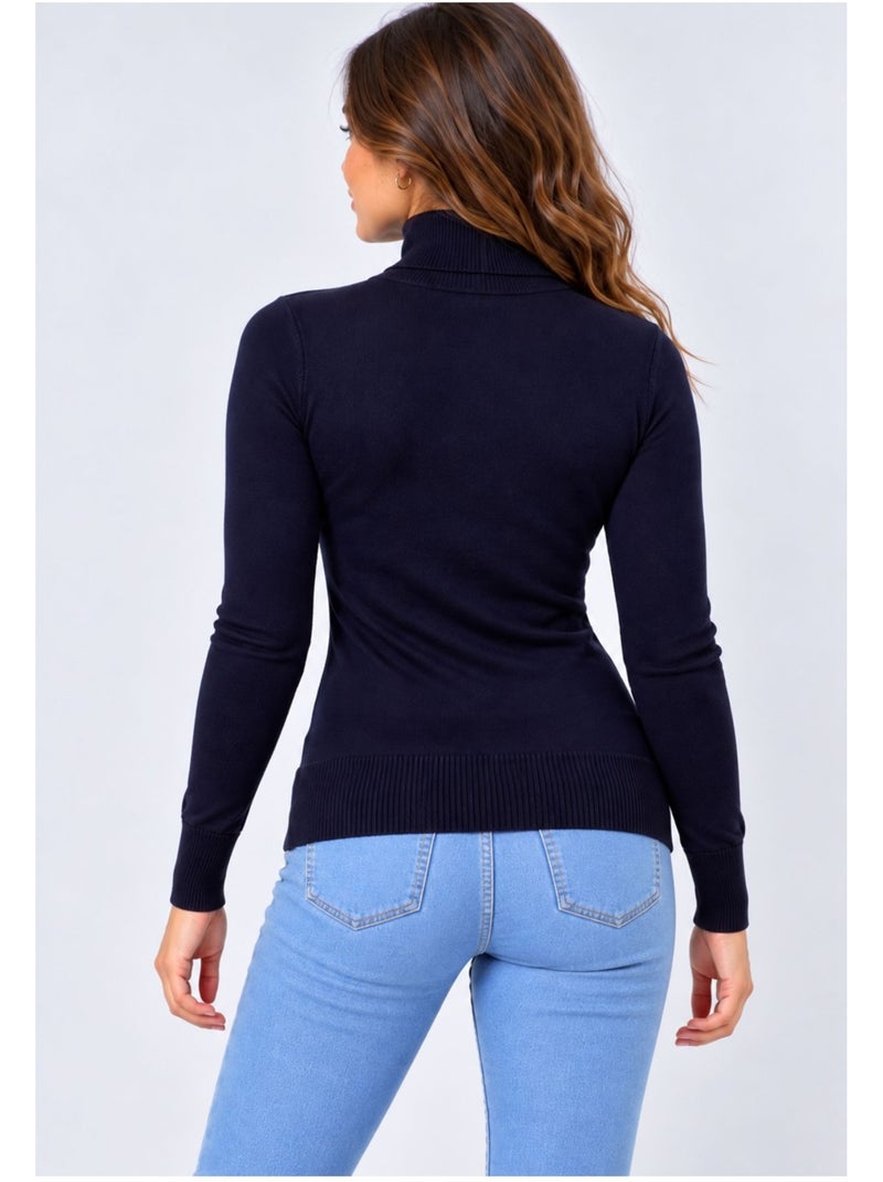Jersey de cuello alto kebello Azul marino - Kiabi